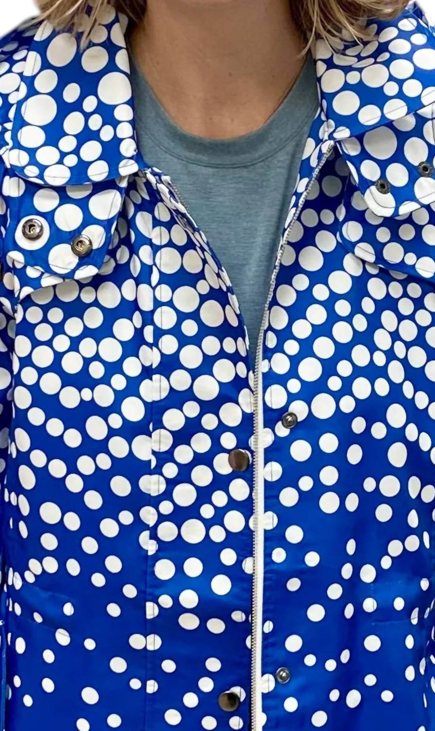 Oopera - Dots Hooded Long Sleeve Rain Jacket - Rack Hunt -