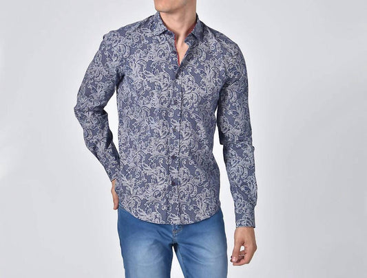 Demask Print Button Down Shirt