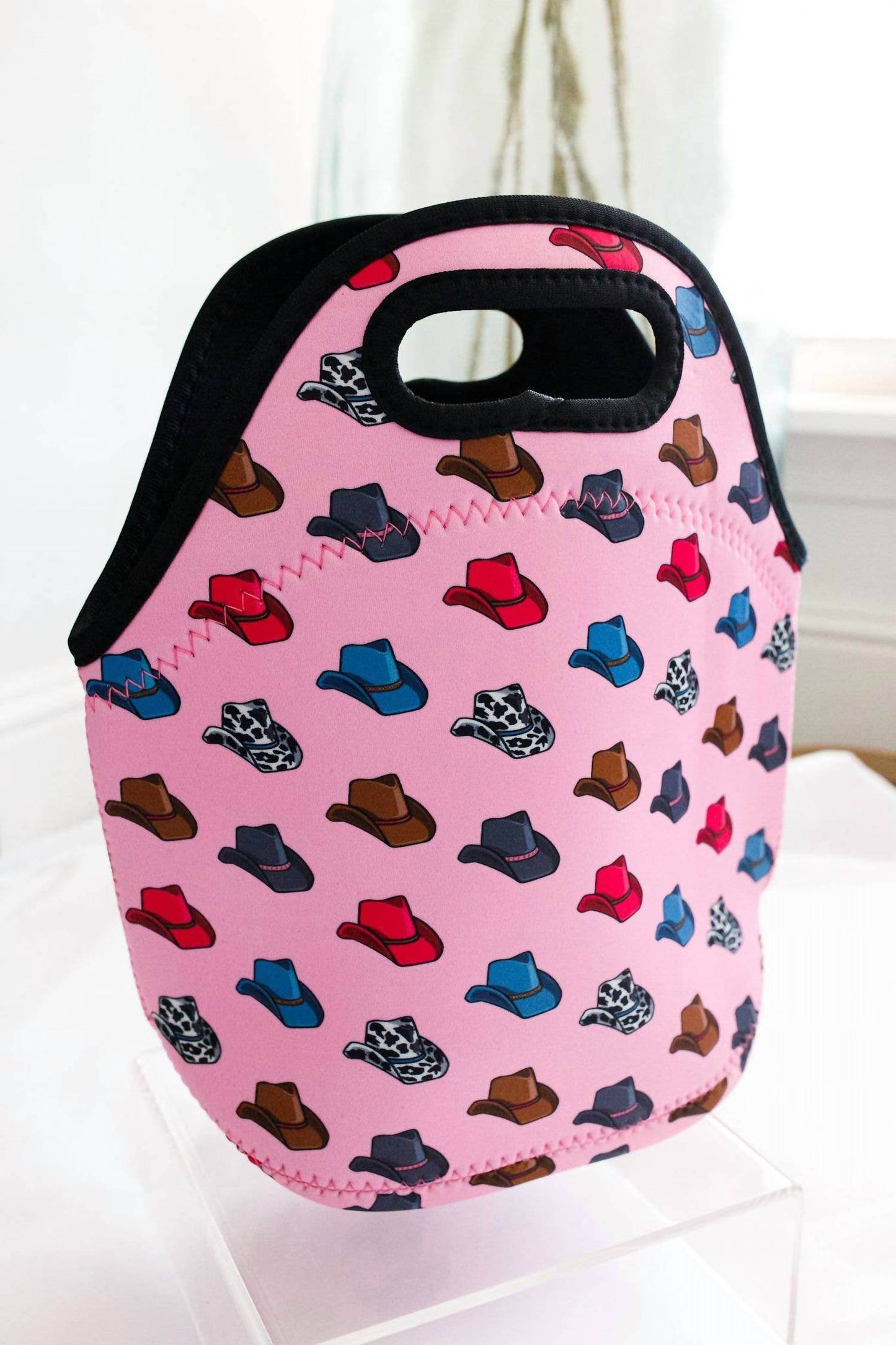 The Front Porch Label - Women's Cowboy Hat Lunch Tote Bag - Rack Hunt -