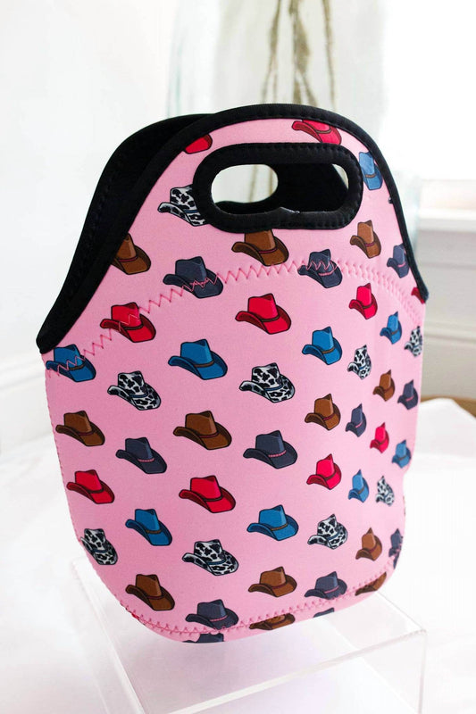 The Front Porch Label - Women's Cowboy Hat Lunch Tote Bag - Rack Hunt -