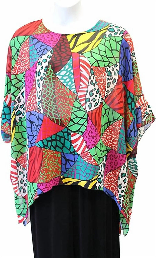 Sterling Styles - Women's Animal Print Art To Wear Top - Rack Hunt