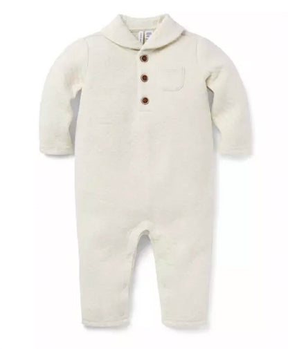 Kid's Matelasse Shawl Onepiece Romper