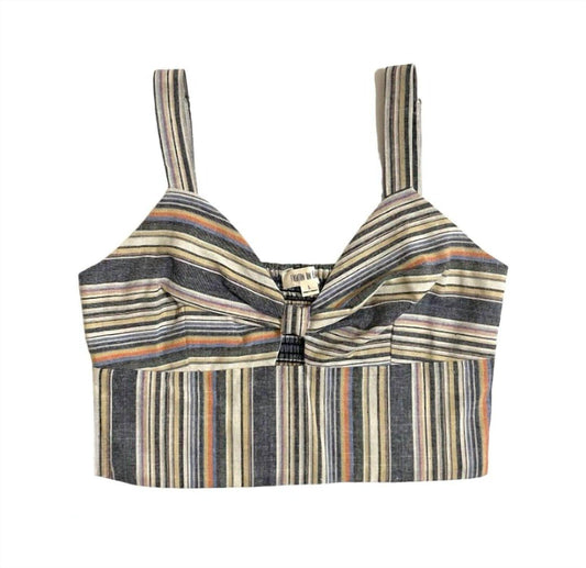 Fashion On Earth - Women's Bra Striped Crop Top - Rack Hunt -