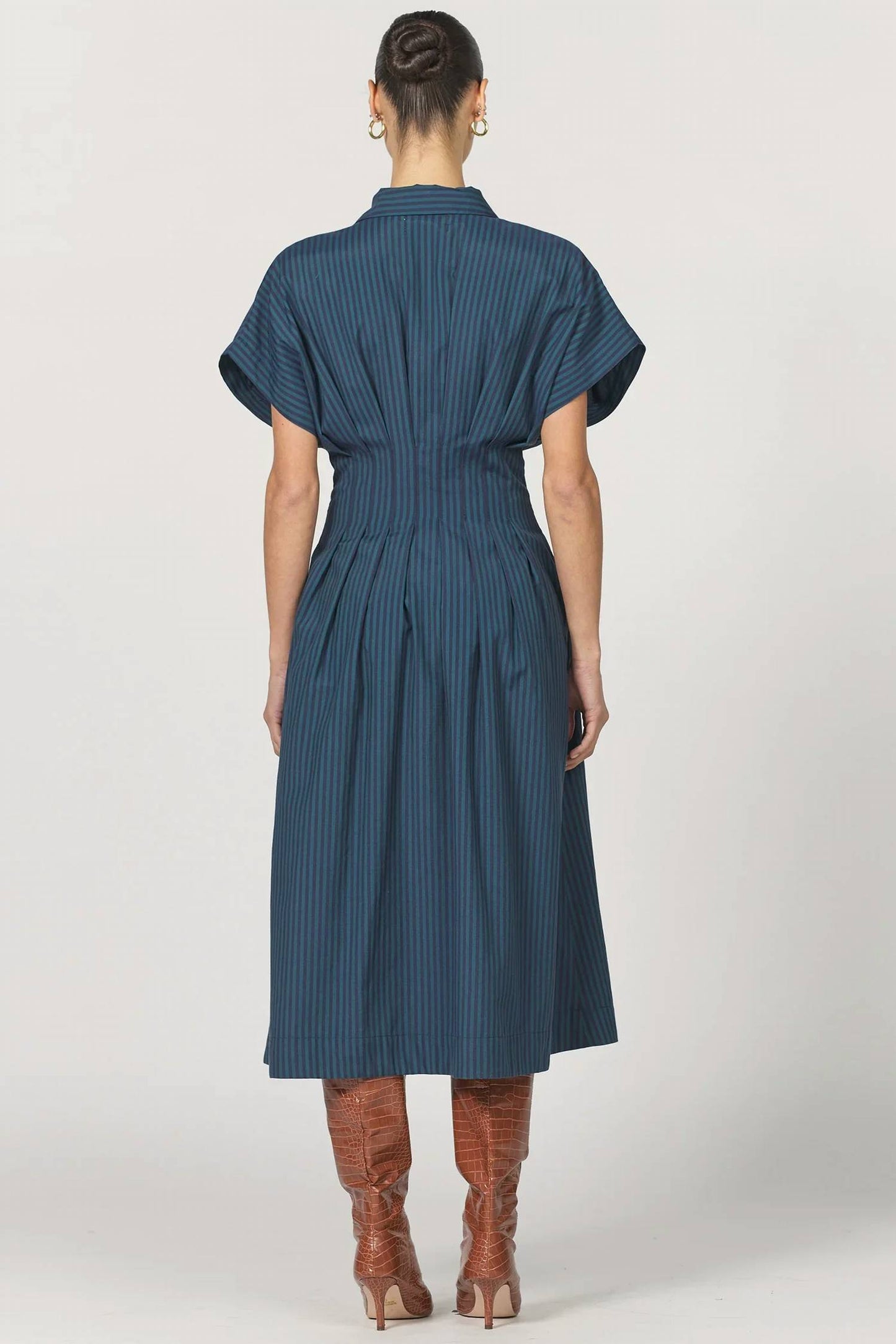 Plisse Midi Dress