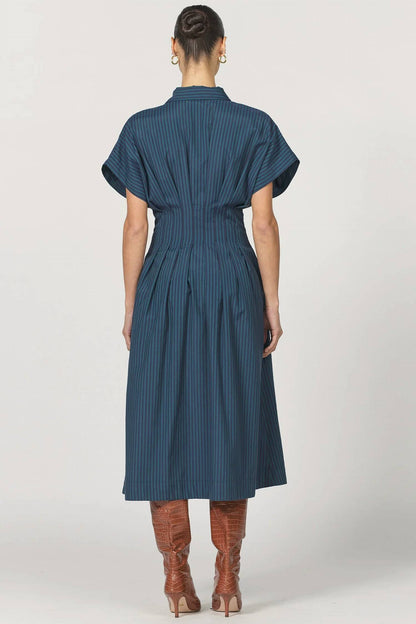 Plisse Midi Dress