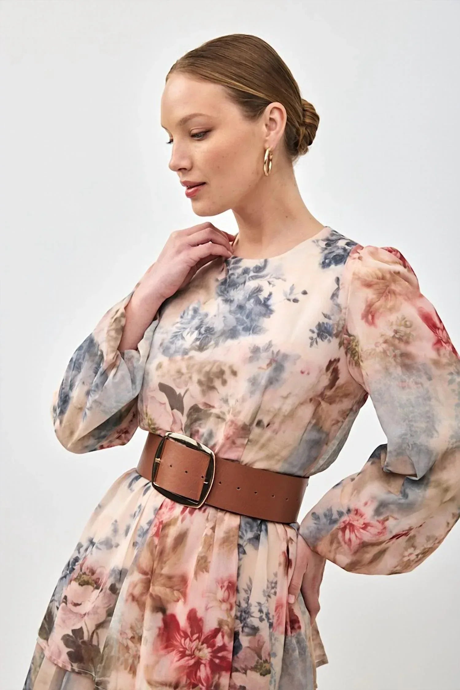 Camellia - Oina Puff Sleeves Tiered Maxi Dress - Rack Hunt