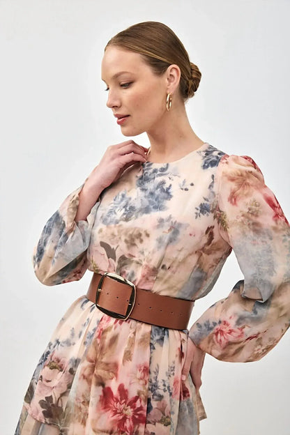 Camellia - Oina Puff Sleeves Tiered Maxi Dress - Rack Hunt