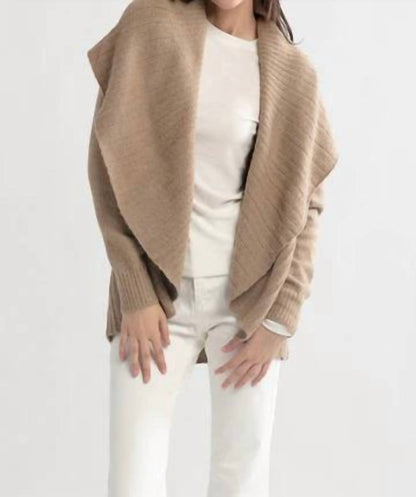 Heather Pleats Shawl Cardigan