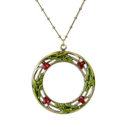 Women's Sherry Crystal Circle Wreath Necklace