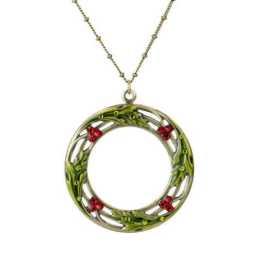 Women's Sherry Crystal Circle Wreath Necklace