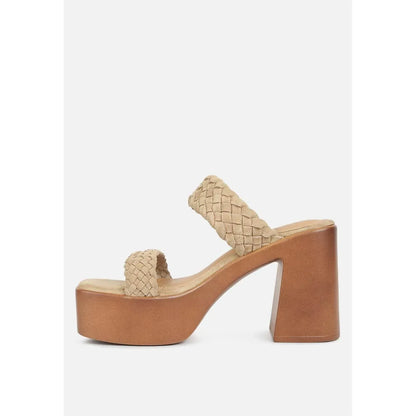 London Rag - Women's Misaki Braided Detail Chunky Sandals - Rack Hunt