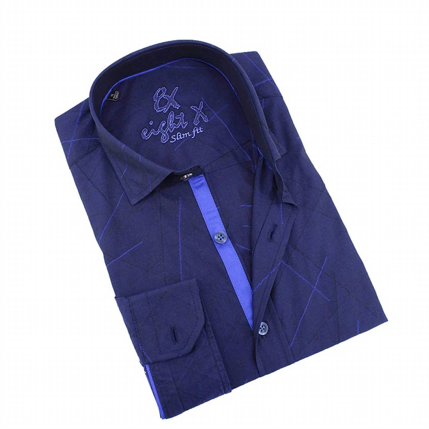 Retro Jacquard Shirt With Contrasting Trim