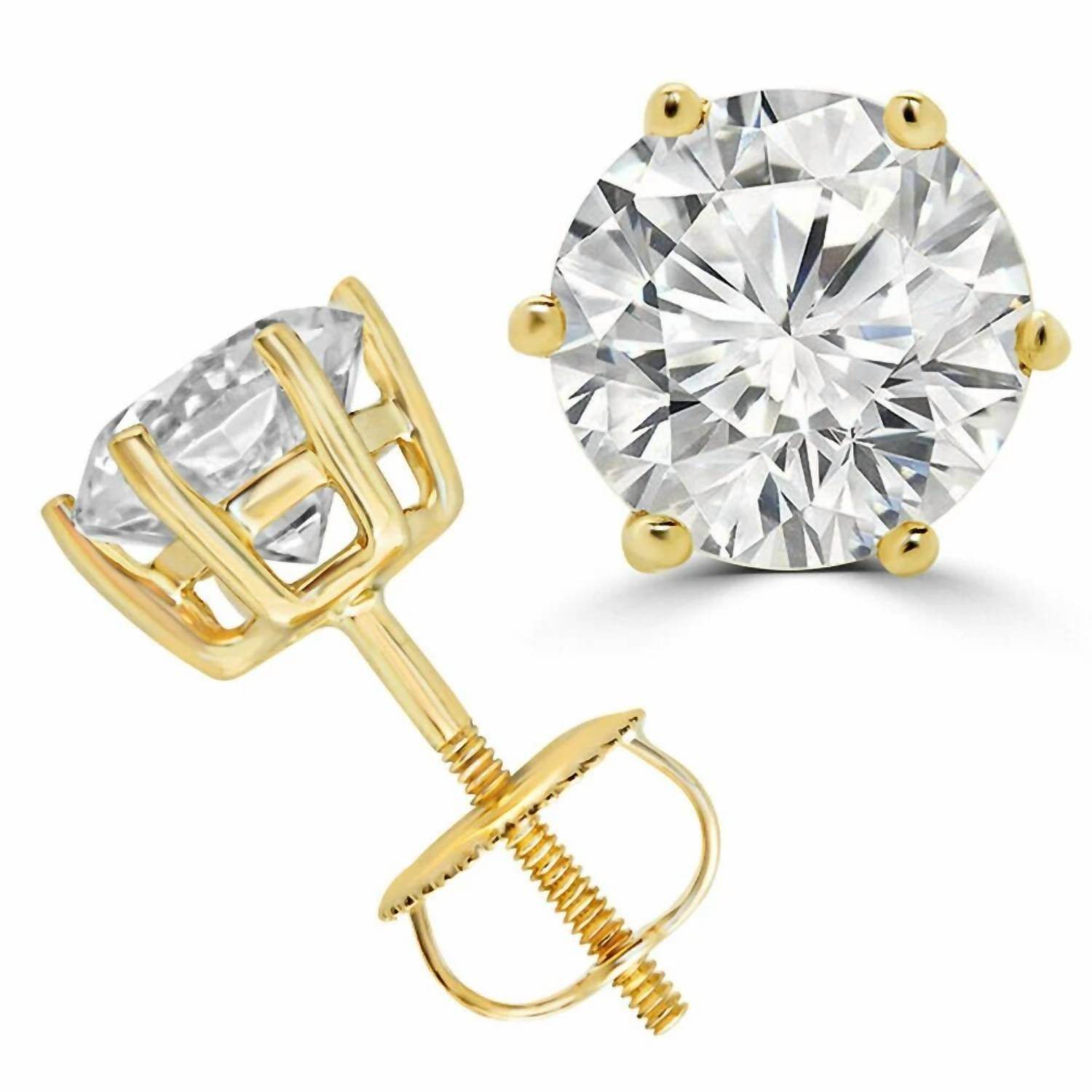 Allyanna Gifts - Women'sr Prong Moissanite Screwback Earrings - Rack Hunt -