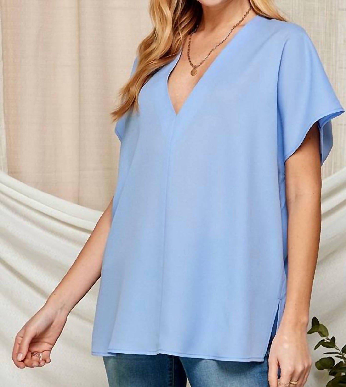 Semi-sheer Relaxed Fit Blouse
