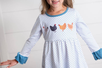 Girl's Polka Dot Chicken Pant Set