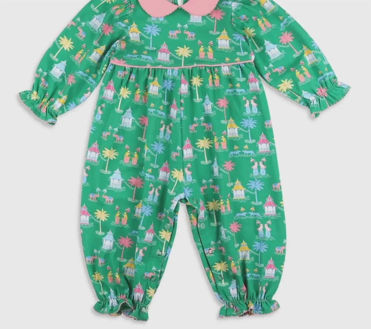 Girl's Mahjong Bubble Romper