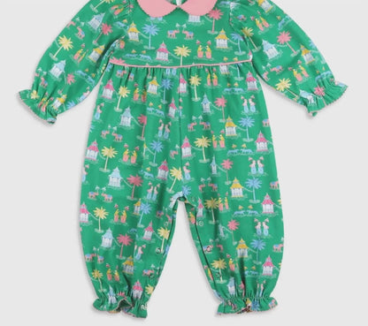 Girl's Mahjong Bubble Romper