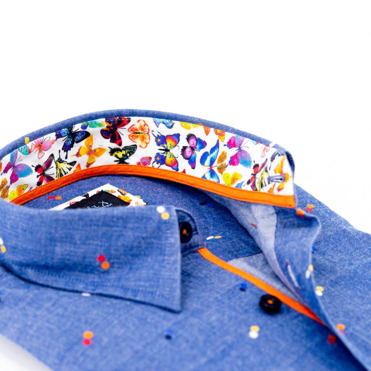 Men's Fill Coupe Shirt With Butterfly Trim