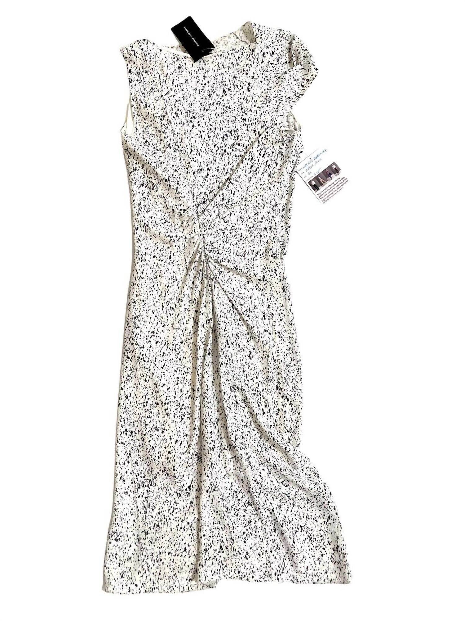 Narciso Rodriguez - Ink Splatter Print Gather Silk Dress - Rack Hunt -