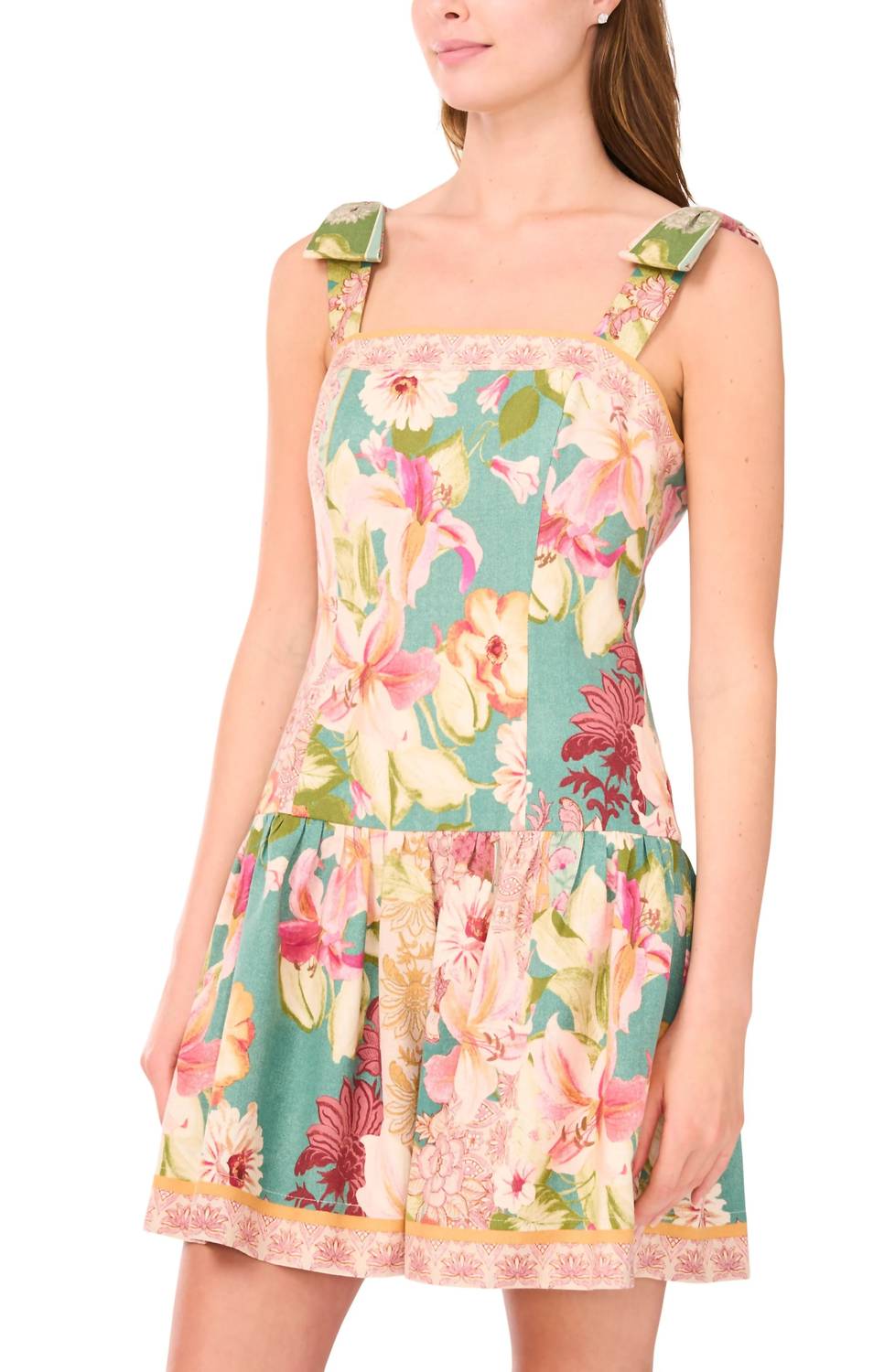 Sleeveless Square-neck Dress