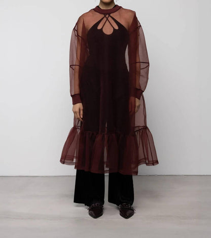 Women's Organza Sweatshirt Dress