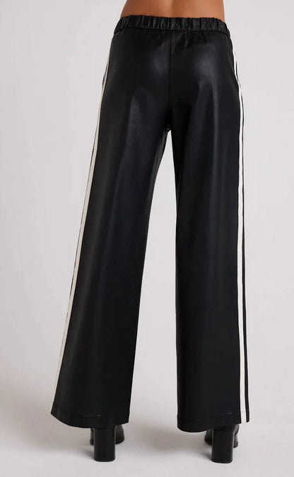 Coated Faux Leather Wide Leg Pant