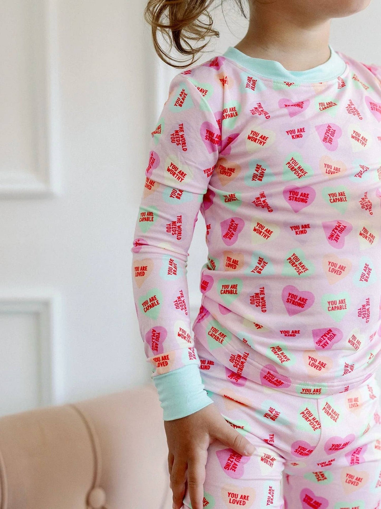 Girls Convo Hearts Bamboo Pajama Set