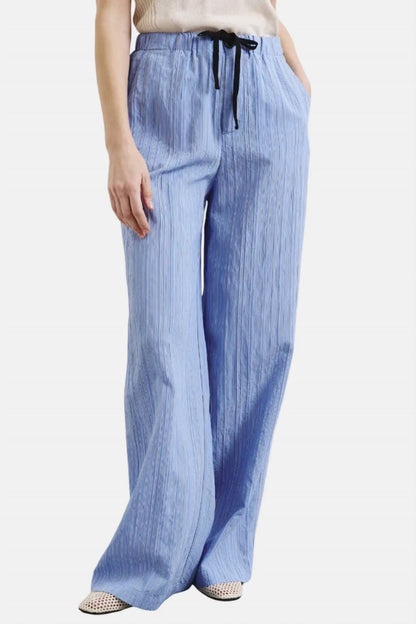 Striped Technical Viscose Trousers