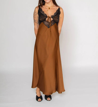 Lace Satin Slip Dress
