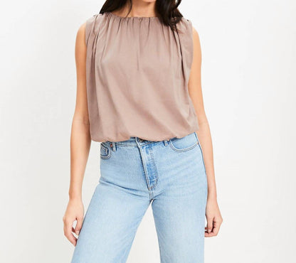 Ruched Bubble Hem Tank Top