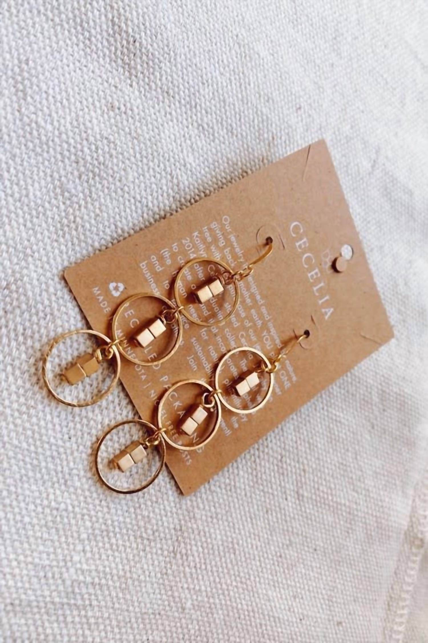 Cecelia Designs - Women's Hepburn Triple Hoop Earrings - Rack Hunt -