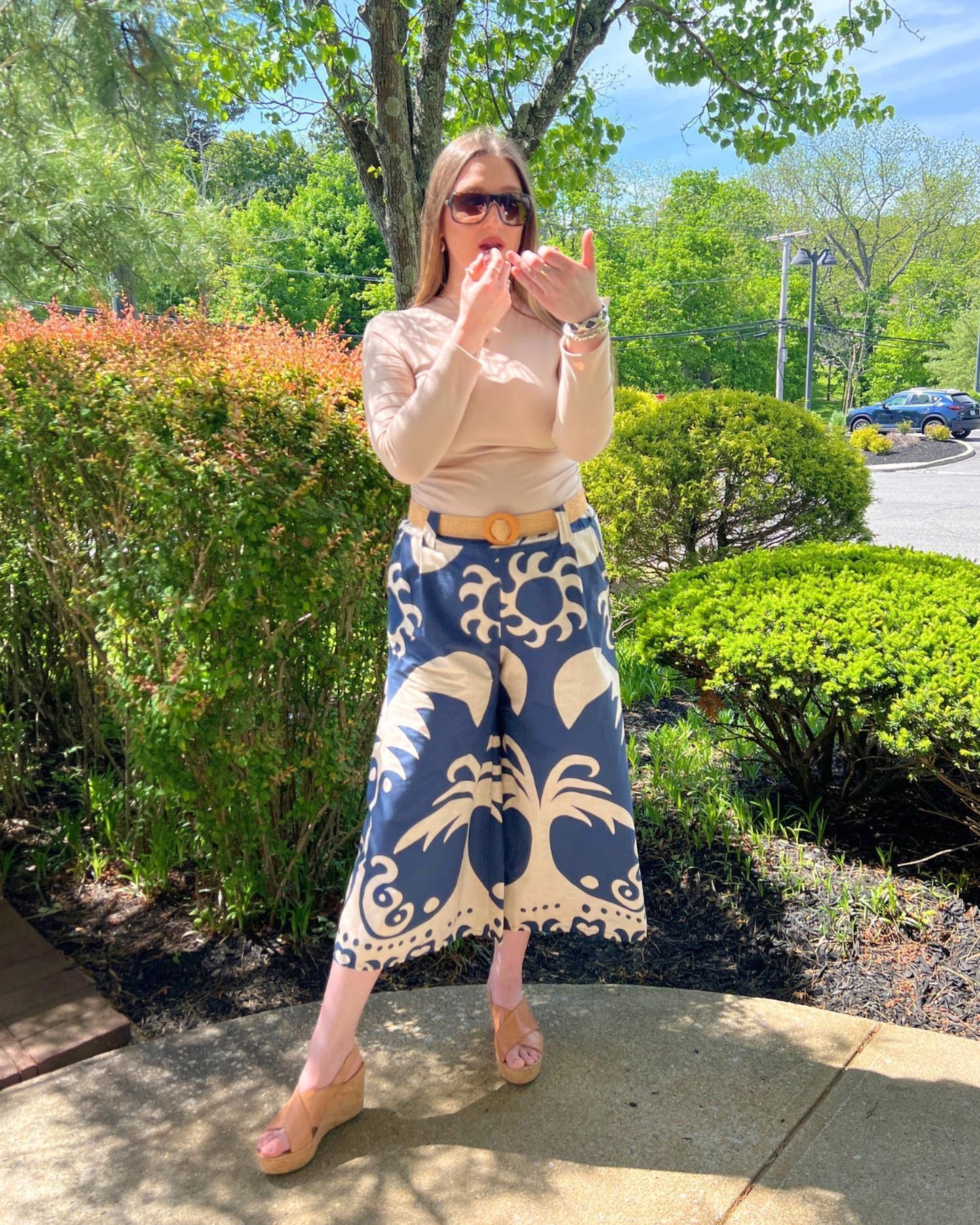 Angela Mara - Pull On Belted Flare Pant - Rack Hunt