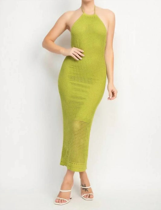 Shopirisbasic - Halter Backless Bodycon Maxi Dress - Rack Hunt