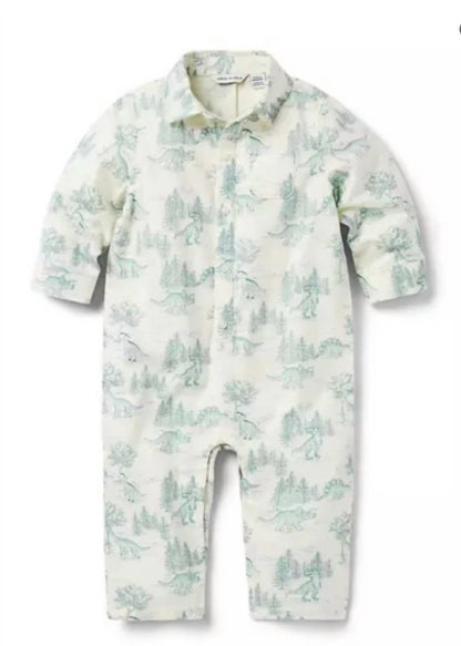 Kid's Collared Dino Romper