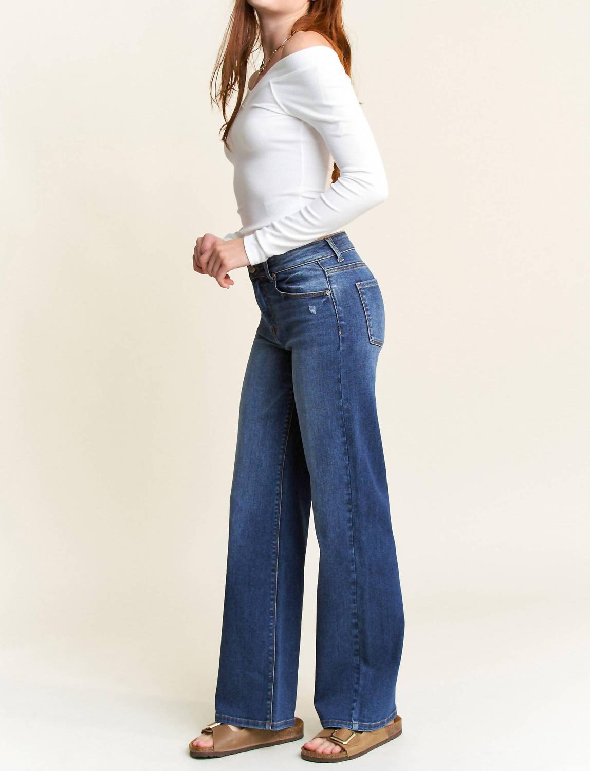 High Rise Wide Leg Jeans