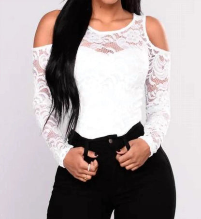 ASZ - Lace Cold Shoulder Long Sleeve - Rack Hunt