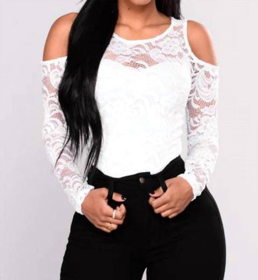 ASZ - Lace Cold Shoulder Long Sleeve - Rack Hunt -