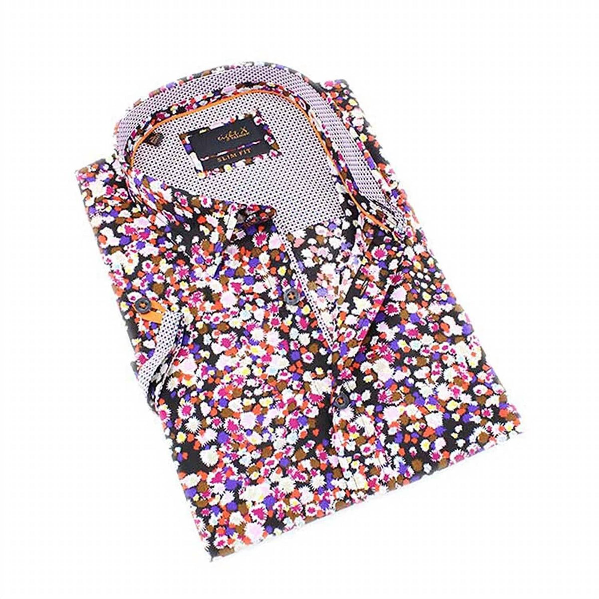 Eight X Men's Button Up Sparks Short Sleeve Shirt in Multi Color - view 2