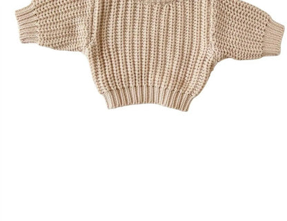 Olive & Cradle - Kids Chunky Knit Braided Sweater Cotton - Rack Hunt