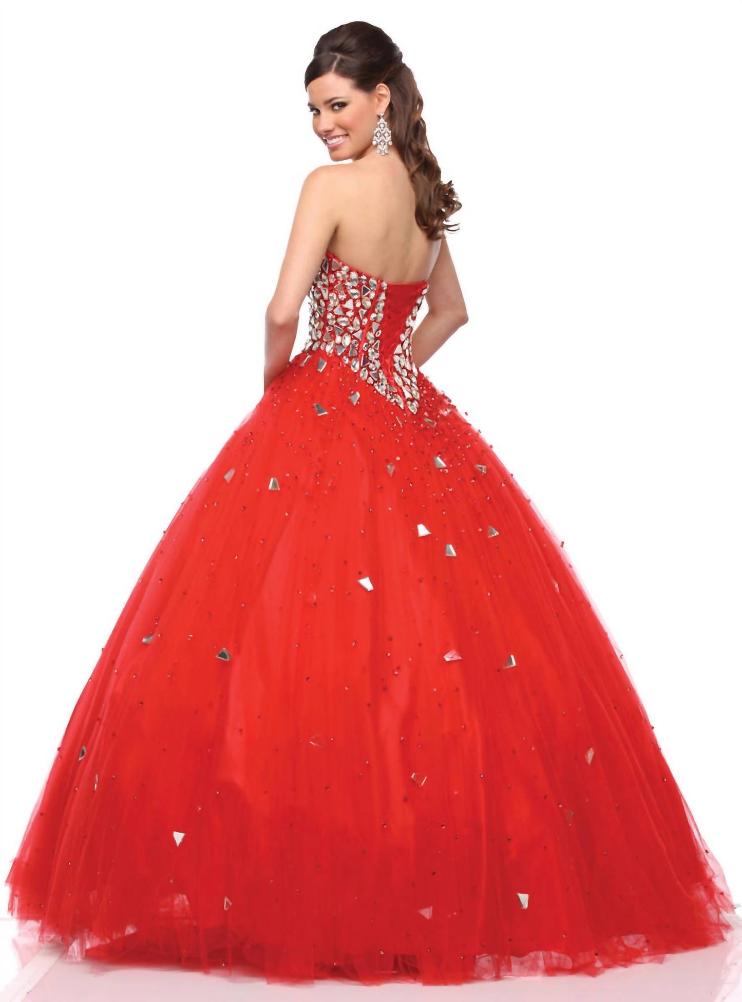Beaded Mirror-work Bodice Ball Gown