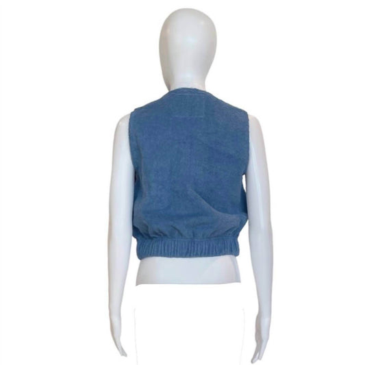 mantra - Women's Donny Towel Terry Tank Top With Band - Rack Hunt -