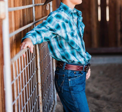 Boy's Woven Plaid Shirt