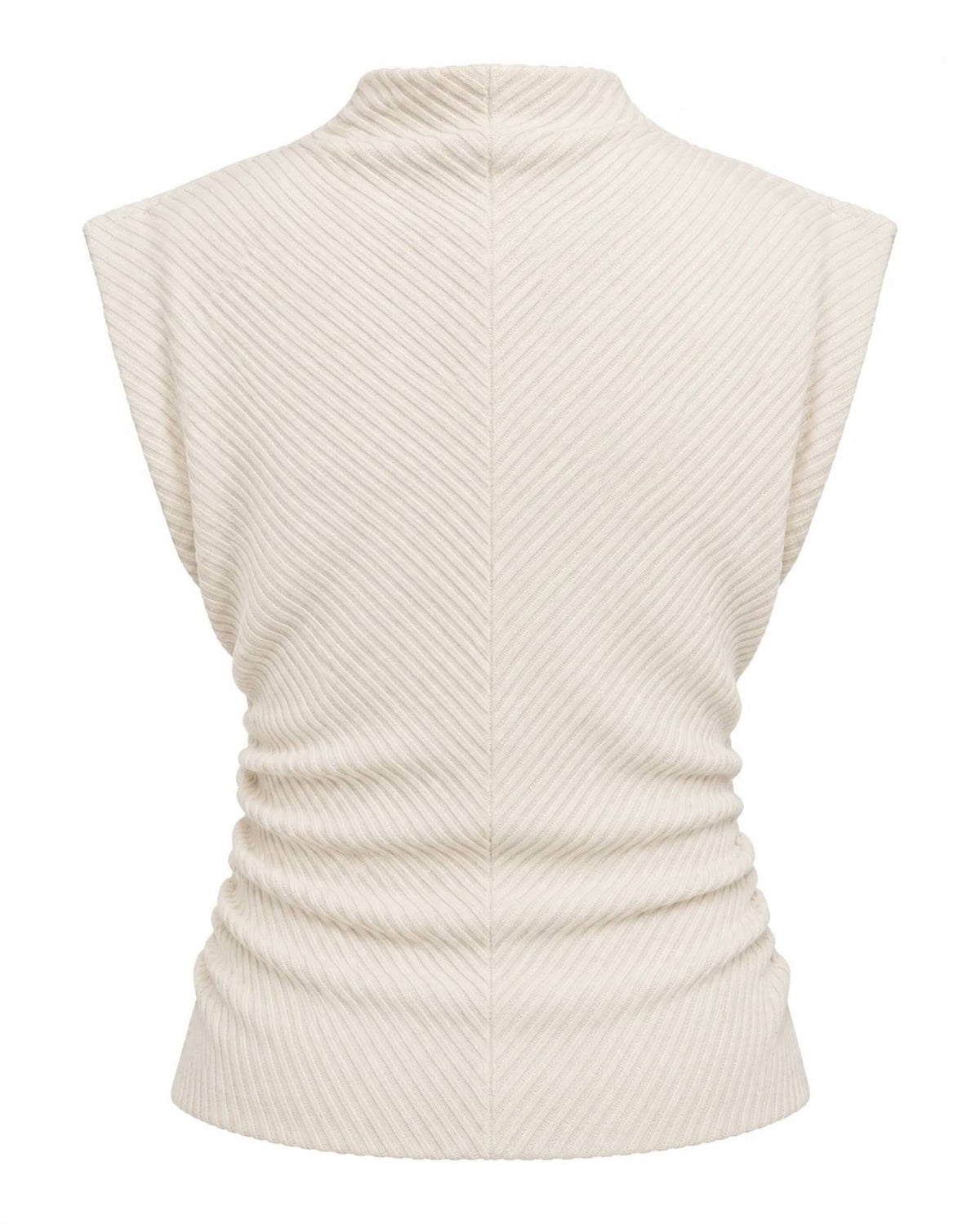 Funnel Neck Side Ruched Top