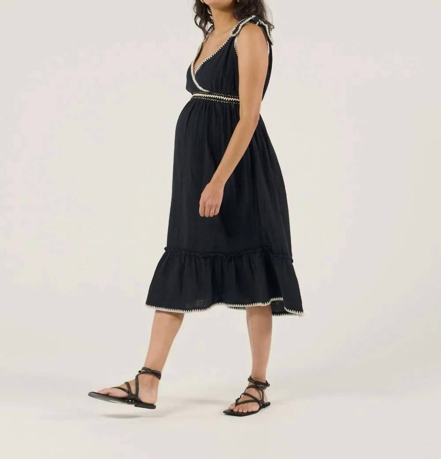 Maternity Gaia Nursing Bohemian Midi Dress