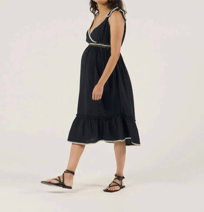 Maternity Gaia Nursing Bohemian Midi Dress