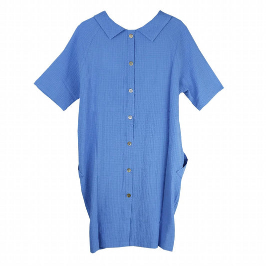 Women's Cowl Back Button Dress