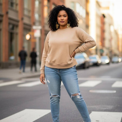 Solid Crewneck Sweatshirt