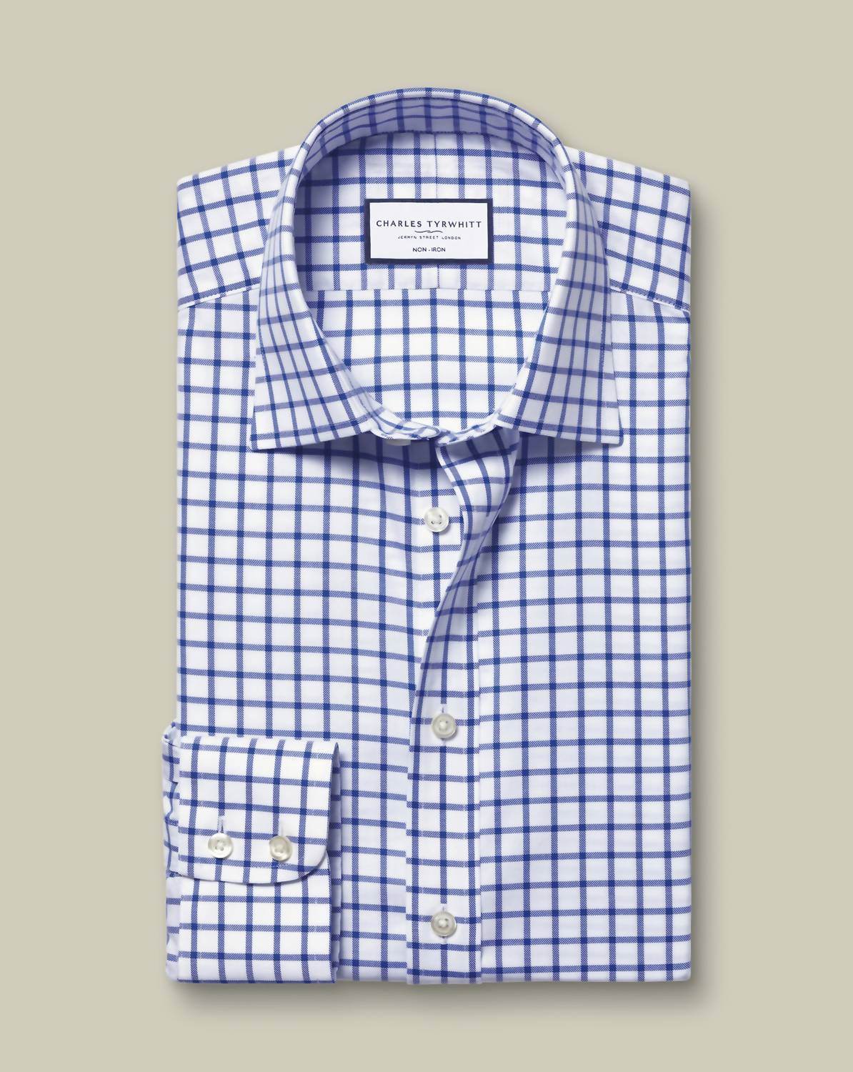 Charles Tyrwhitt - Non-iron Twill Grid Check Shirt - Rack Hunt -