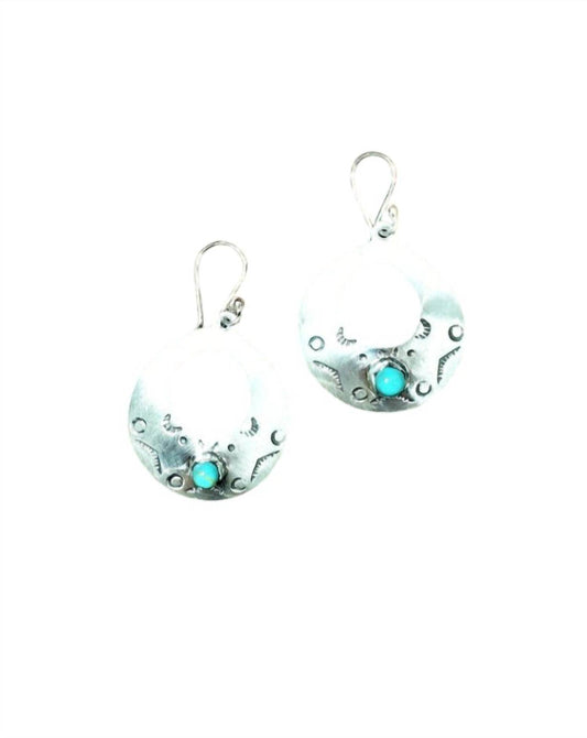 BOHO SOL - Women's Stamped Hoops Earrings - Rack Hunt -