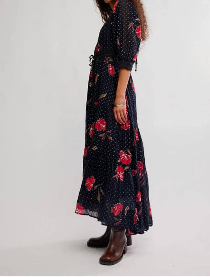 Morning Meadows Long Sleeve Maxi Dress